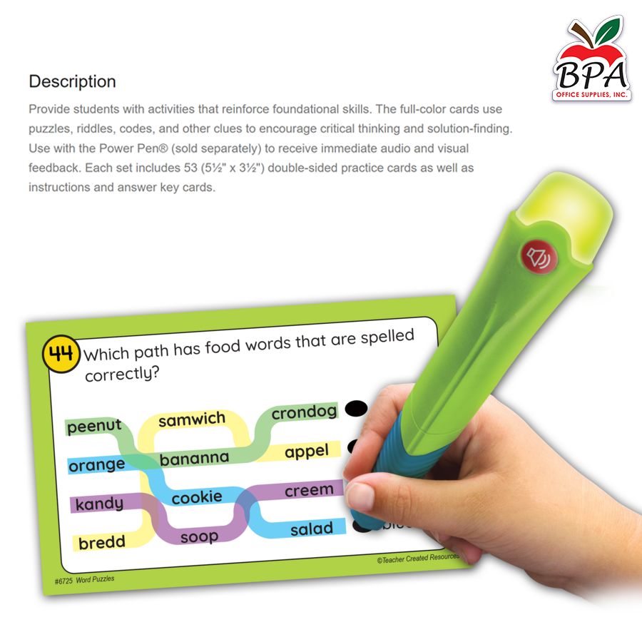 Teacher Created Resources • Power Pen Play: Word Puzzles Gr. 2–3